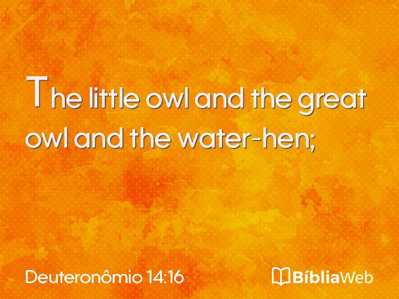 Deuteronômio 14:16 em imagem para compartilhar