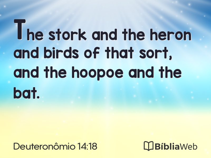 Deuteronômio 14:18 em imagem para compartilhar