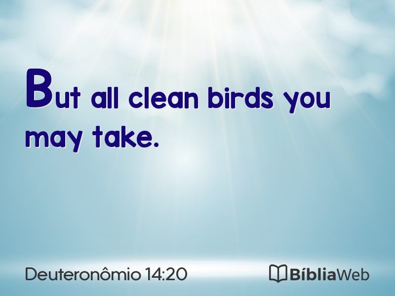 Deuteronômio 14:20 em imagem para compartilhar