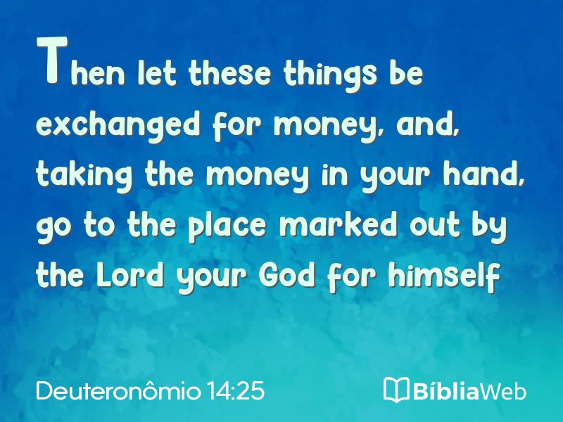 Deuteronômio 14:25 em imagem para compartilhar