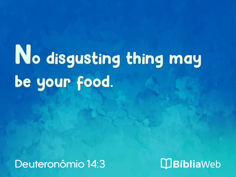 Deuteronômio 14:3 em imagem para compartilhar