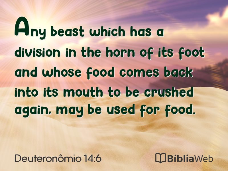 Deuteronômio 14:6 em imagem para compartilhar