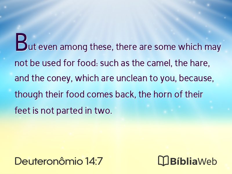 Deuteronômio 14:7 em imagem para compartilhar