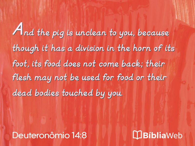 Deuteronômio 14:8 em imagem para compartilhar