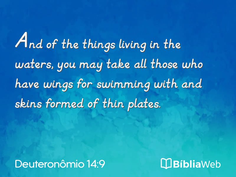 Deuteronômio 14:9 em imagem para compartilhar