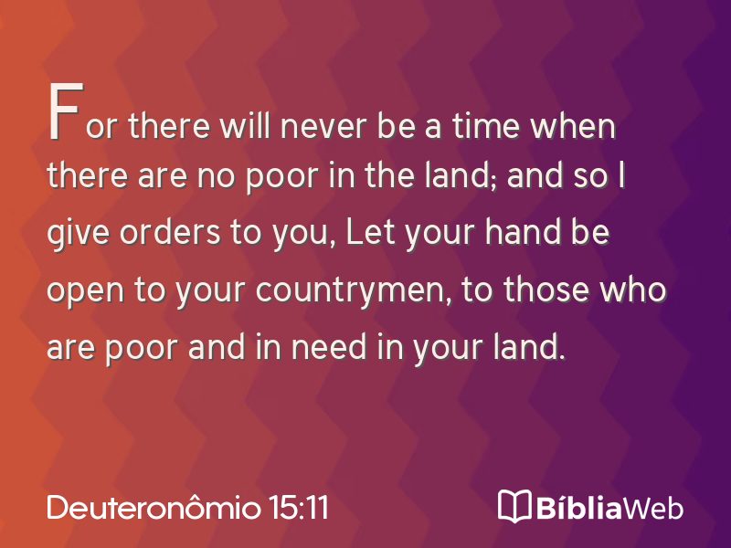 Deuteronômio 15:11 em imagem para compartilhar
