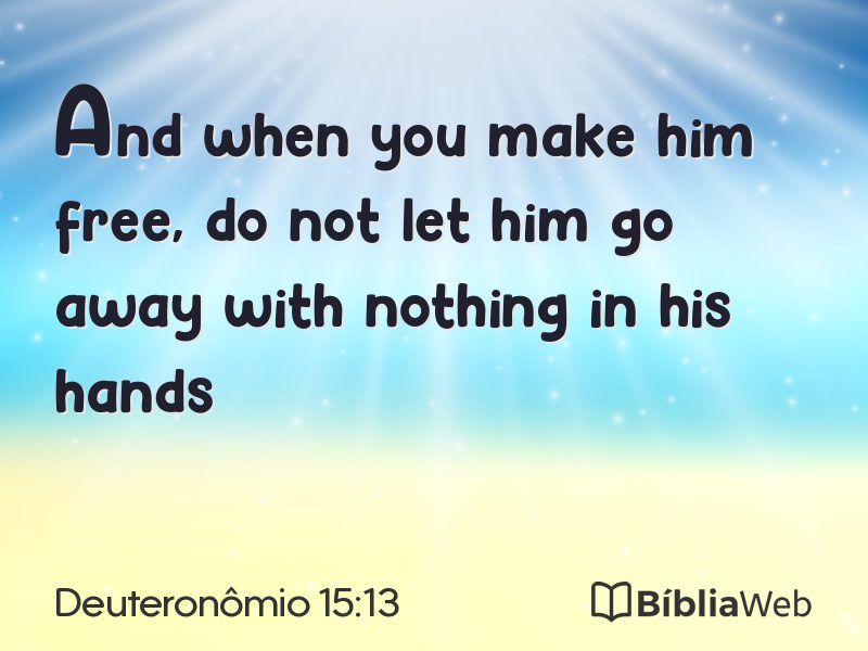 Deuteronômio 15:13 em imagem para compartilhar