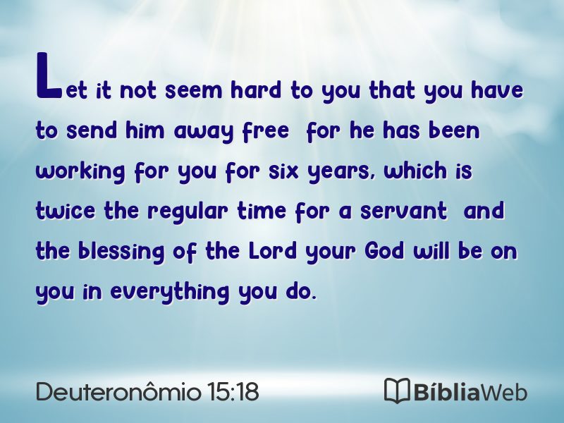 Deuteronômio 15:18 em imagem para compartilhar
