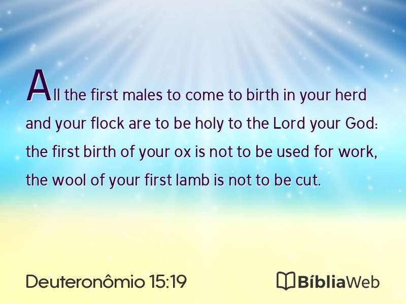 Deuteronômio 15:19 em imagem para compartilhar