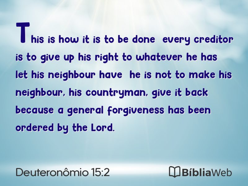 Deuteronômio 15:2 em imagem para compartilhar
