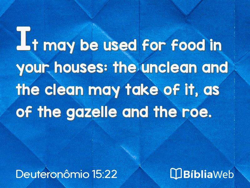 Deuteronômio 15:22 em imagem para compartilhar