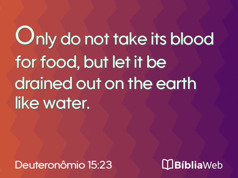 Deuteronômio 15:23 em imagem para compartilhar