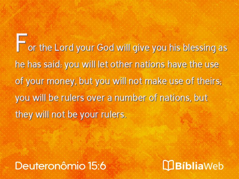 Deuteronômio 15:6 em imagem para compartilhar