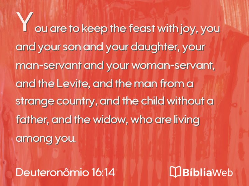 Deuteronômio 16:14 em imagem para compartilhar