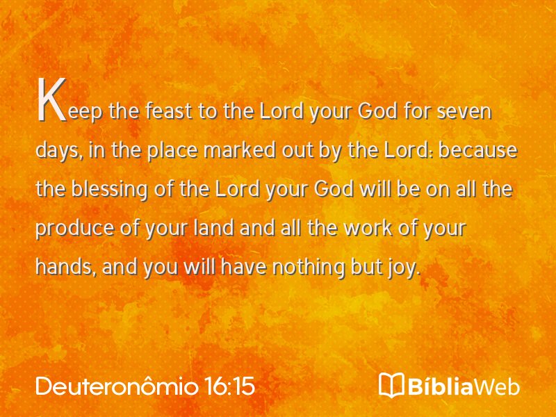 Deuteronômio 16:15 em imagem para compartilhar