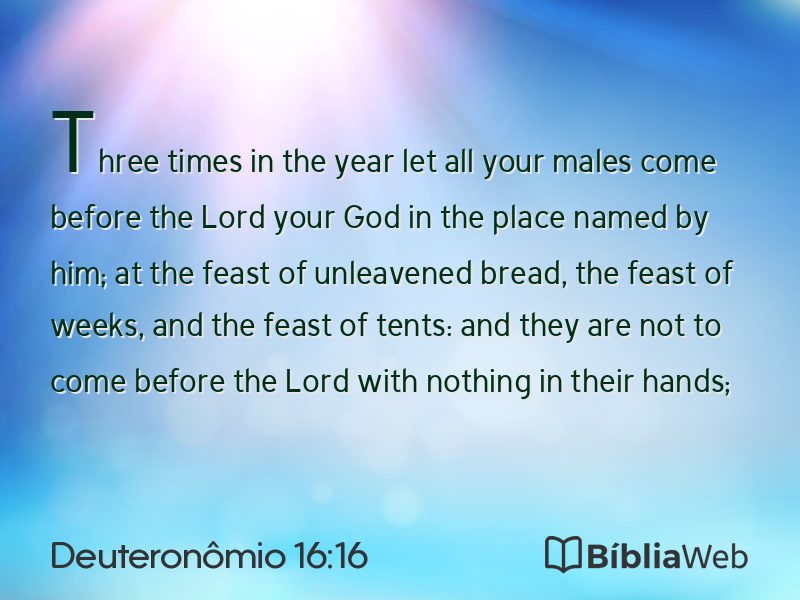 Deuteronômio 16:16 em imagem para compartilhar