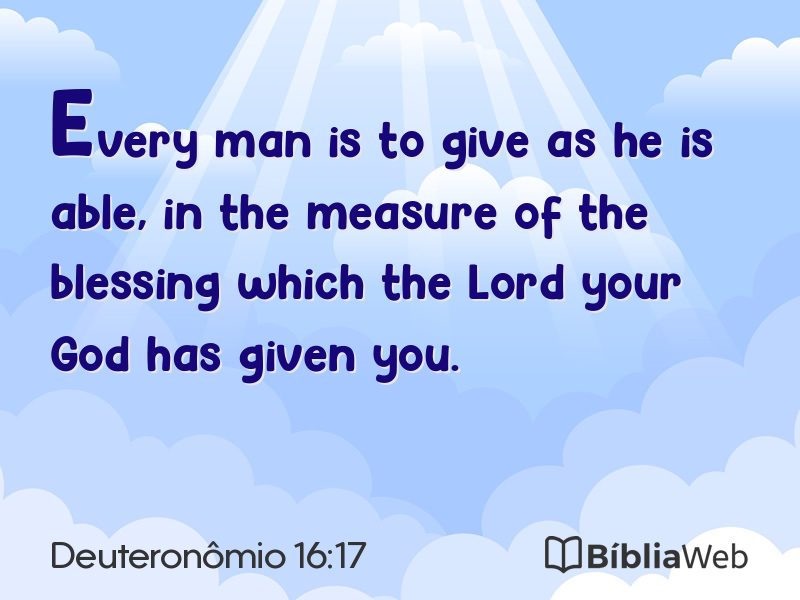 Deuteronômio 16:17 em imagem para compartilhar