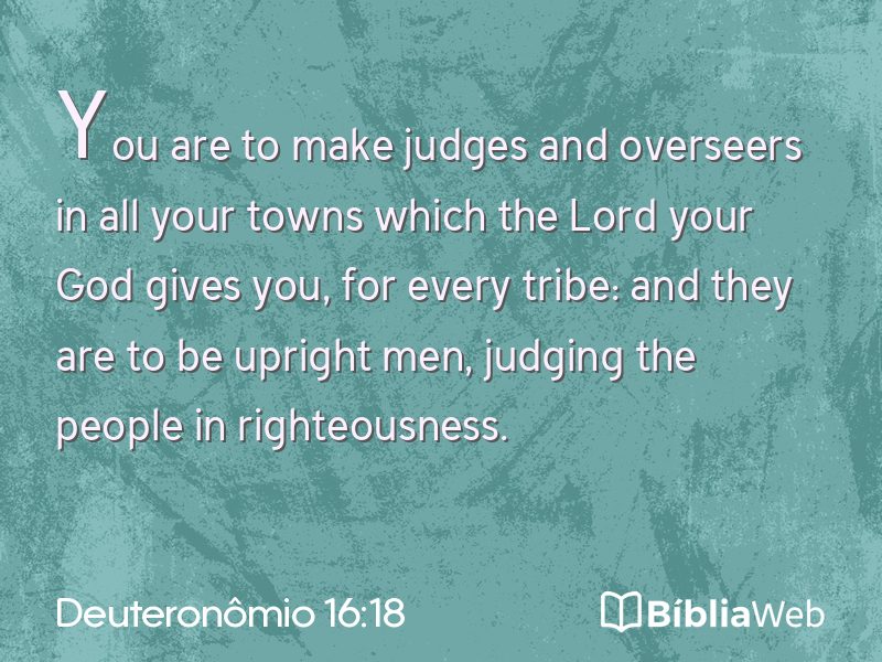 Deuteronômio 16:18 em imagem para compartilhar
