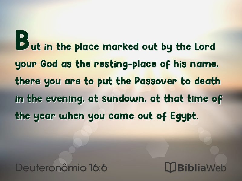 Deuteronômio 16:6 em imagem para compartilhar