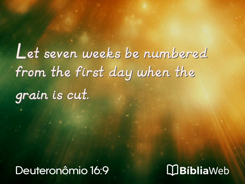 Deuteronômio 16:9 em imagem para compartilhar