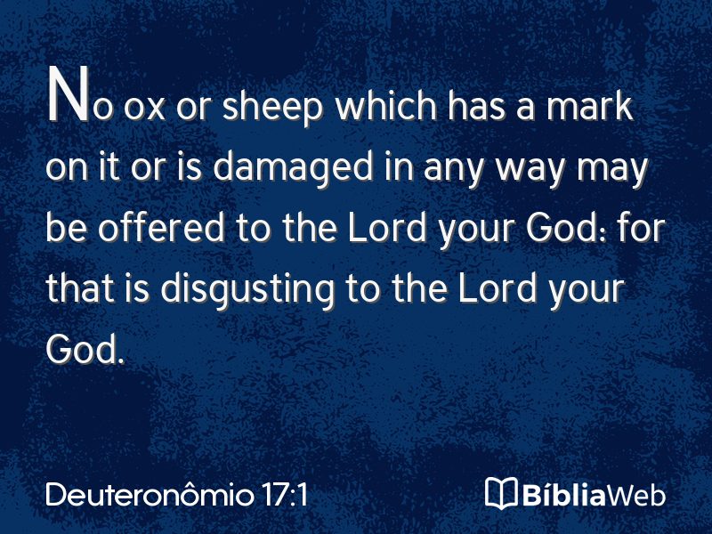 Deuteronômio 17:1 em imagem para compartilhar