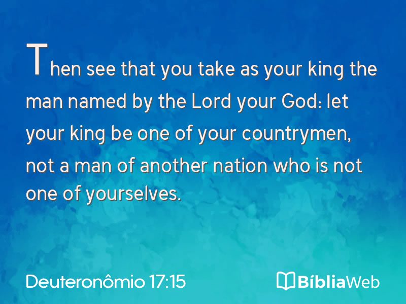 Deuteronômio 17:15 em imagem para compartilhar