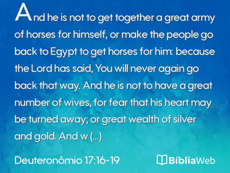 Deuteronômio 17:16-19 em imagem para compartilhar