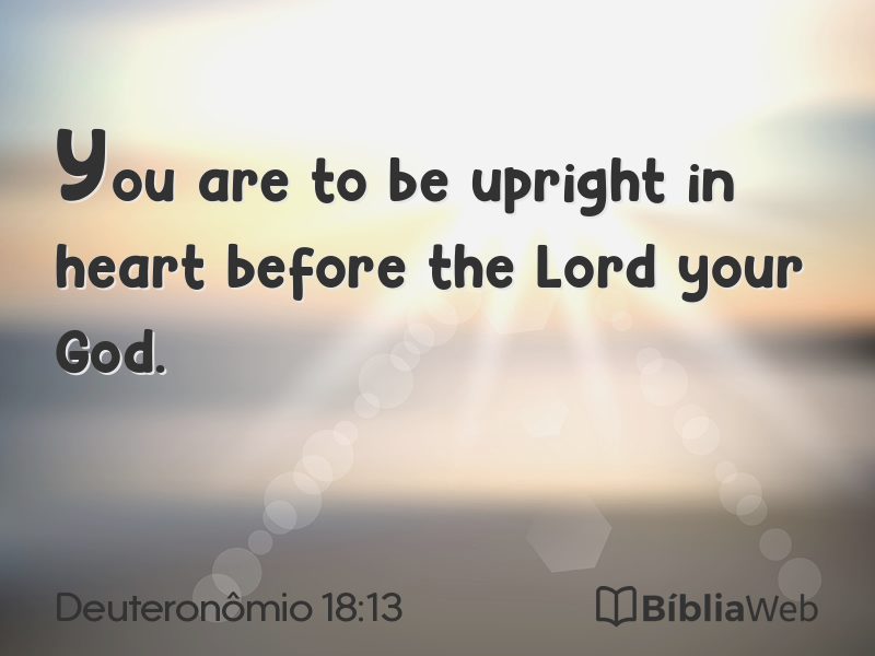 Deuteronômio 18:13 em imagem para compartilhar