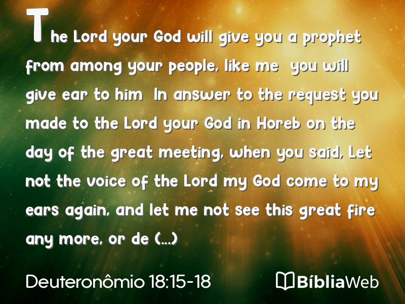 Deuteronômio 18:15-18 em imagem para compartilhar