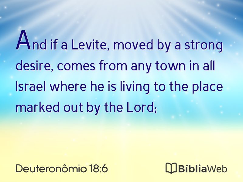 Deuteronômio 18:6 em imagem para compartilhar