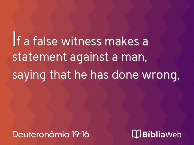 Deuteronômio 19:16 em imagem para compartilhar