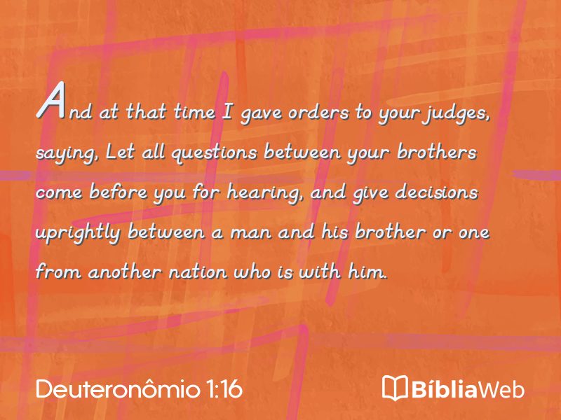 Deuteronômio 1:16 em imagem para compartilhar