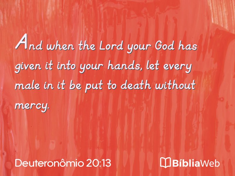 Deuteronômio 20:13 em imagem para compartilhar