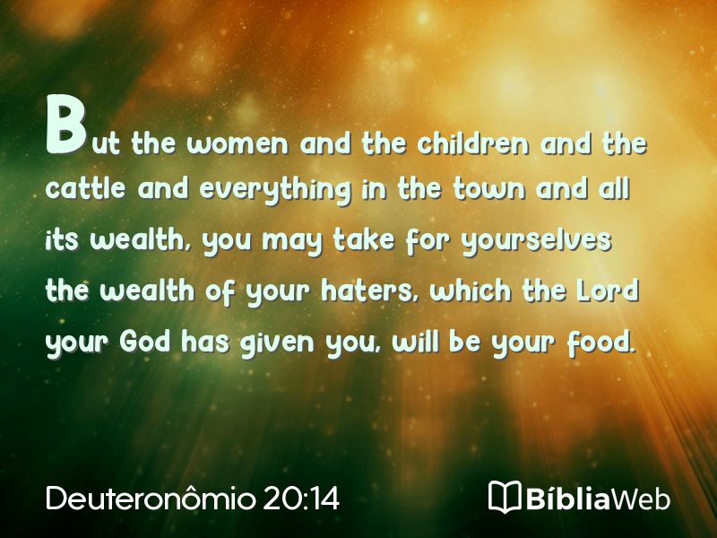 Deuteronômio 20:14 em imagem para compartilhar