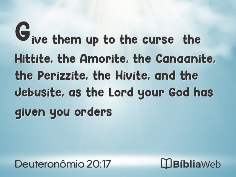 Deuteronômio 20:17 em imagem para compartilhar