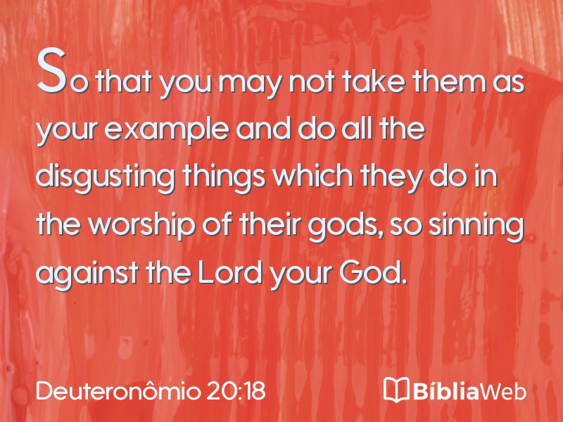 Deuteronômio 20:18 em imagem para compartilhar