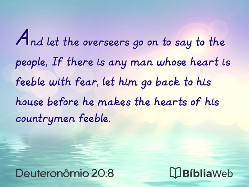 Deuteronômio 20:8 em imagem para compartilhar