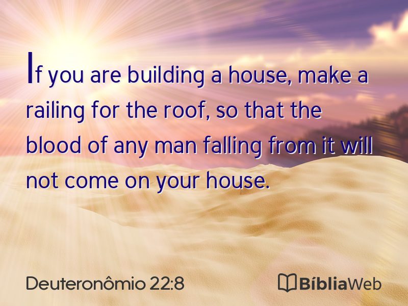 Deuteronômio 22:8 em imagem para compartilhar