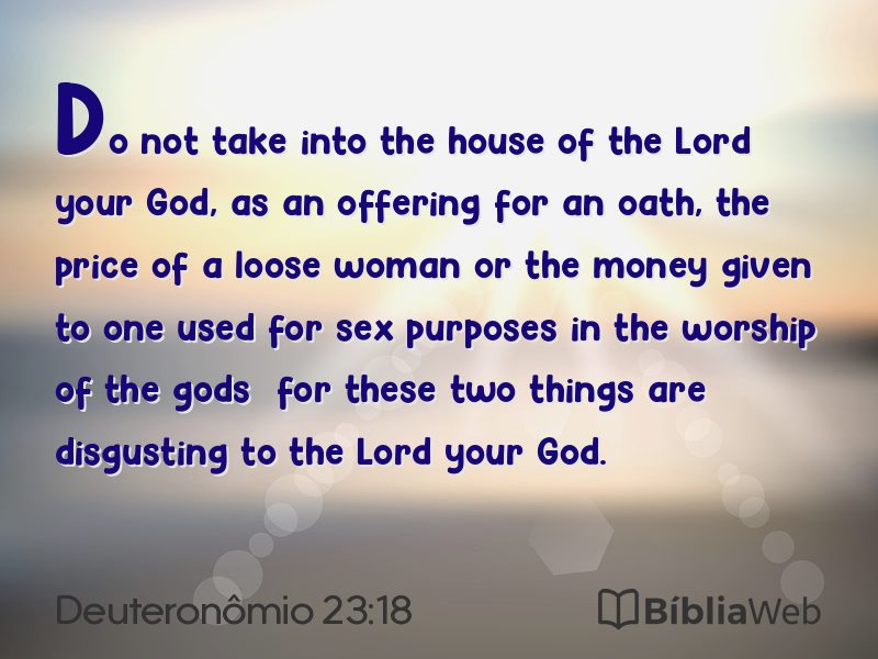 Deuteronômio 23:18 em imagem para compartilhar