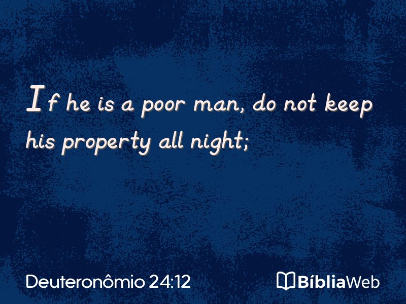 Deuteronômio 24:12 em imagem para compartilhar