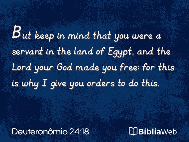 Deuteronômio 24:18 em imagem para compartilhar