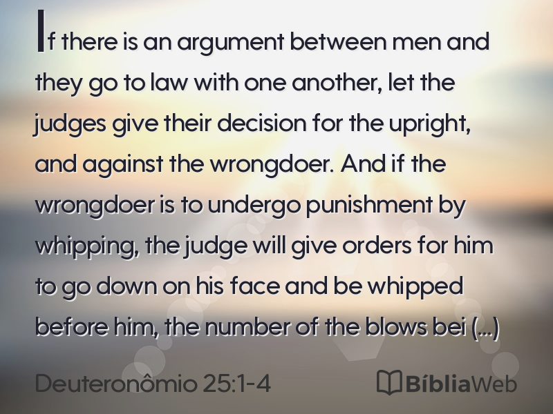 Deuteronômio 25:1-4 em imagem para compartilhar