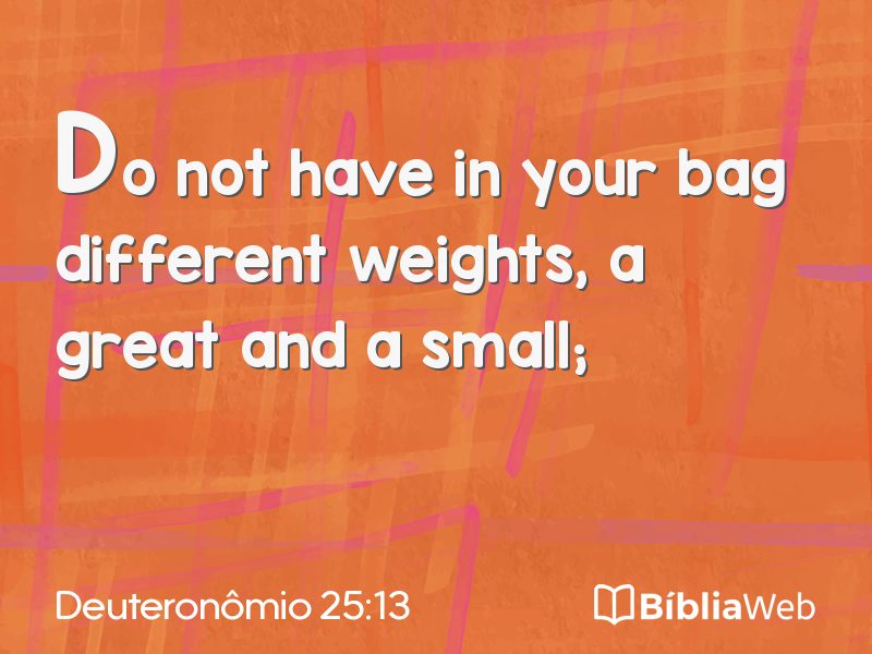 Deuteronômio 25:13 em imagem para compartilhar