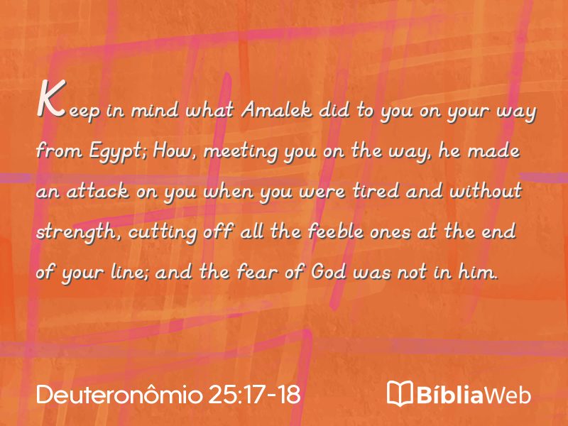 Deuteronômio 25:17-18 em imagem para compartilhar