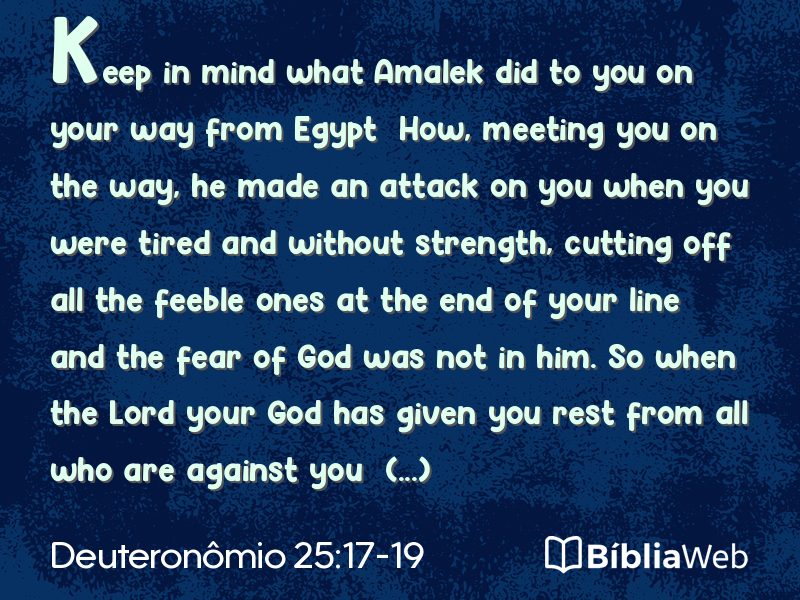 Deuteronômio 25:17-19 em imagem para compartilhar