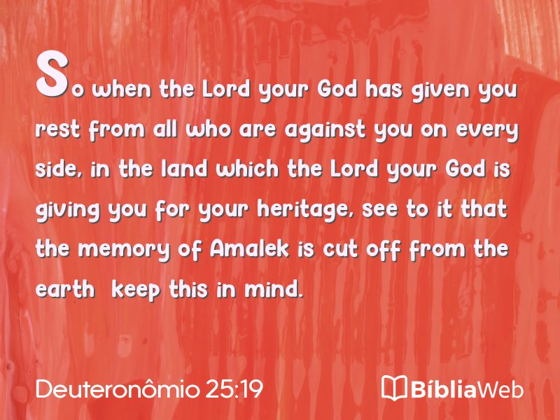 Deuteronômio 25:19 em imagem para compartilhar