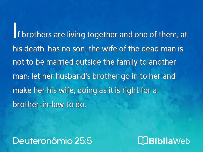 Deuteronômio 25:5 em imagem para compartilhar