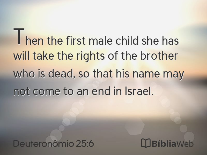 Deuteronômio 25:6 em imagem para compartilhar