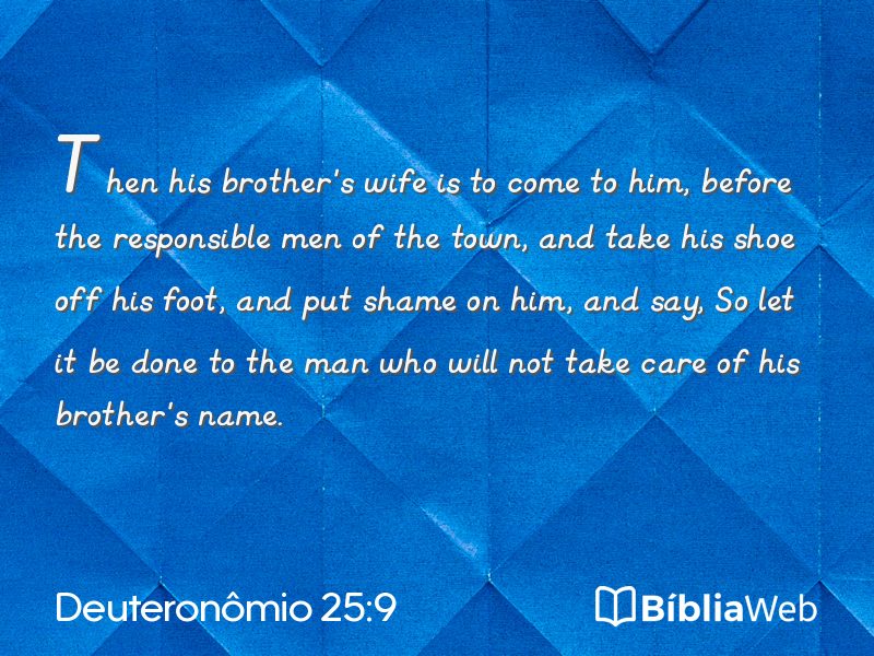 Deuteronômio 25:9 em imagem para compartilhar