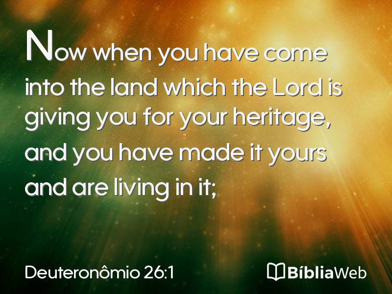 Deuteronômio 26:1 em imagem para compartilhar
